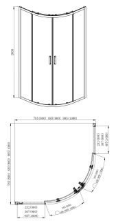 Душевой уголок Aquatek AQ ARI RO 09020BL 90x90см чёрный